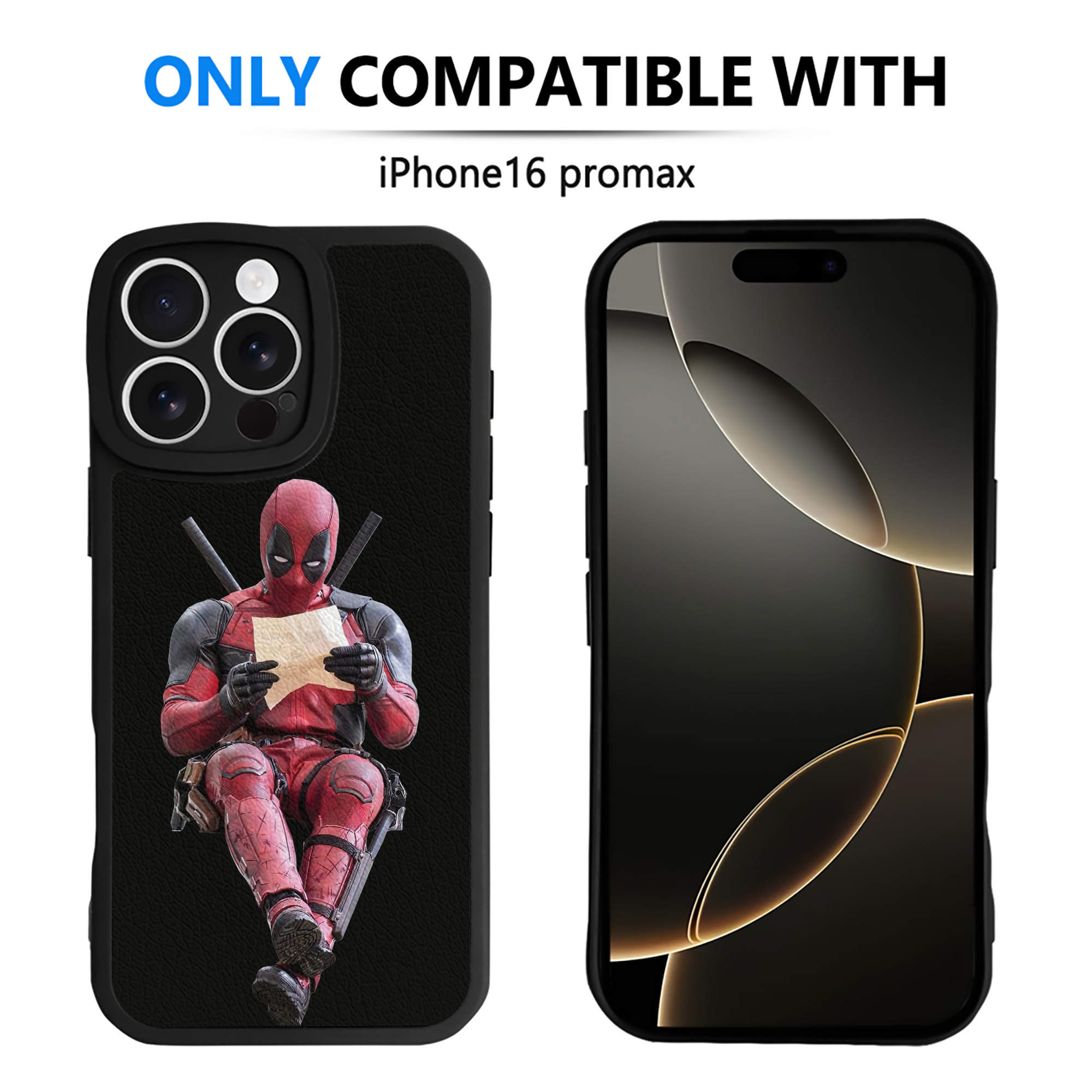 （画像用） Deadpool デッドプール 【iPhone 16シリーズ対応】シリコンスマホケース（レザー調） 材質：シリコン